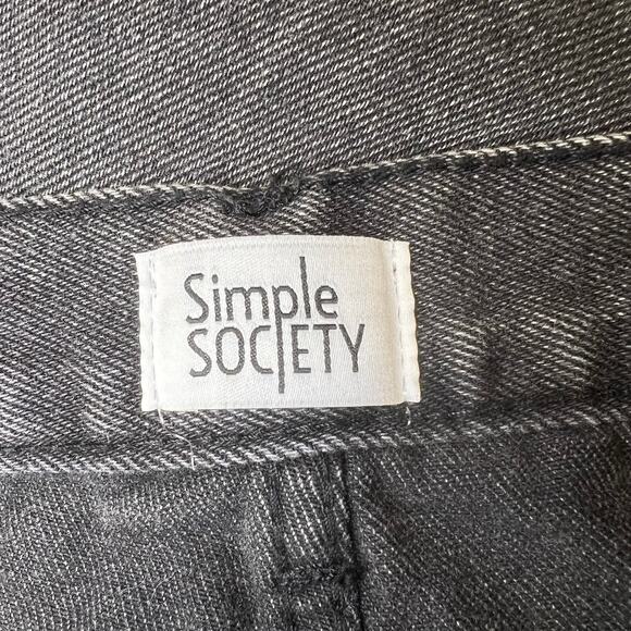 Simple Society Women's Black Ankle Jeans with Rhinestones Size 15 - Picture 4 of 6